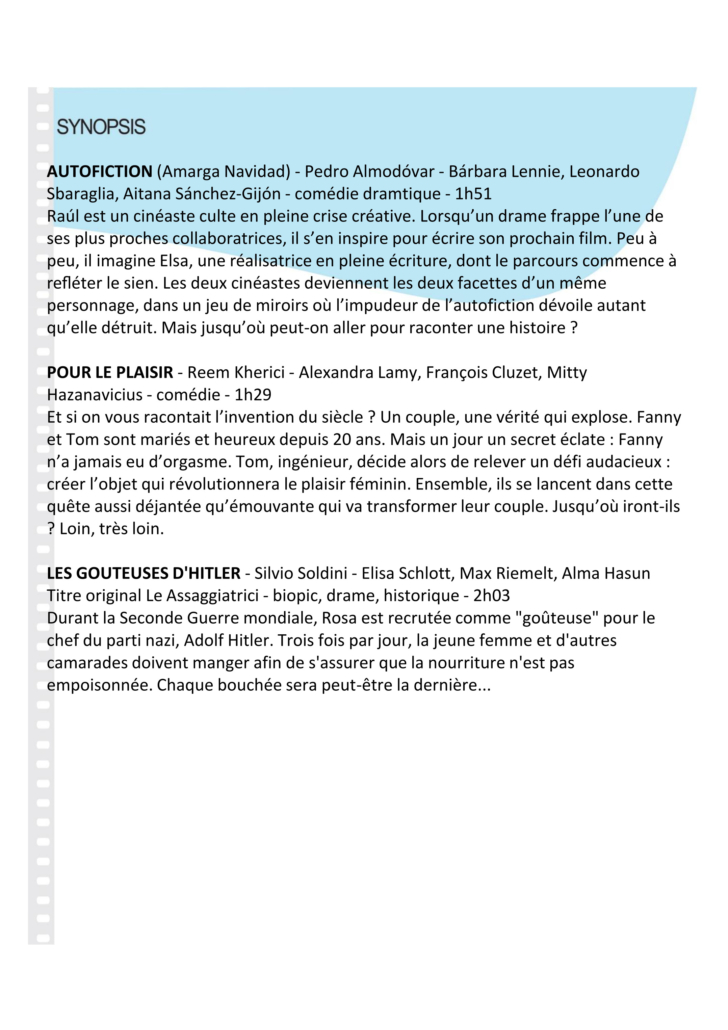 Synopsis du 17 au 23 juin 2026