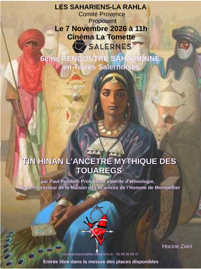 6è rencontre saharienne en Terres Salernoises au cinéma la Tomette le 7 novembre