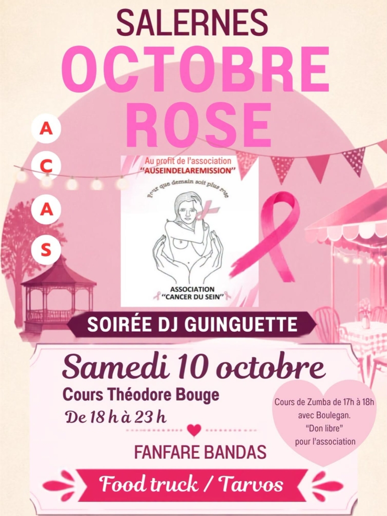 Octobre Rose Soirée DJ Guinguette Salernes